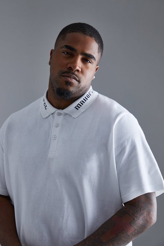Plus Man Pique Poloshirt mit Official Kragen