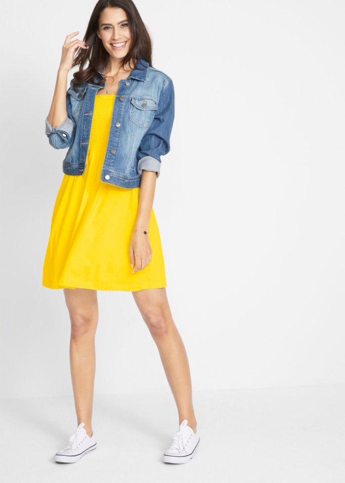 Jersey-Kleid mit verstellbaren Trägern