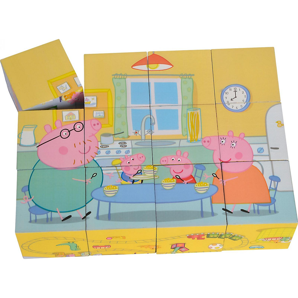 Peppa Pig Würfelpuzzle, 12 Teile