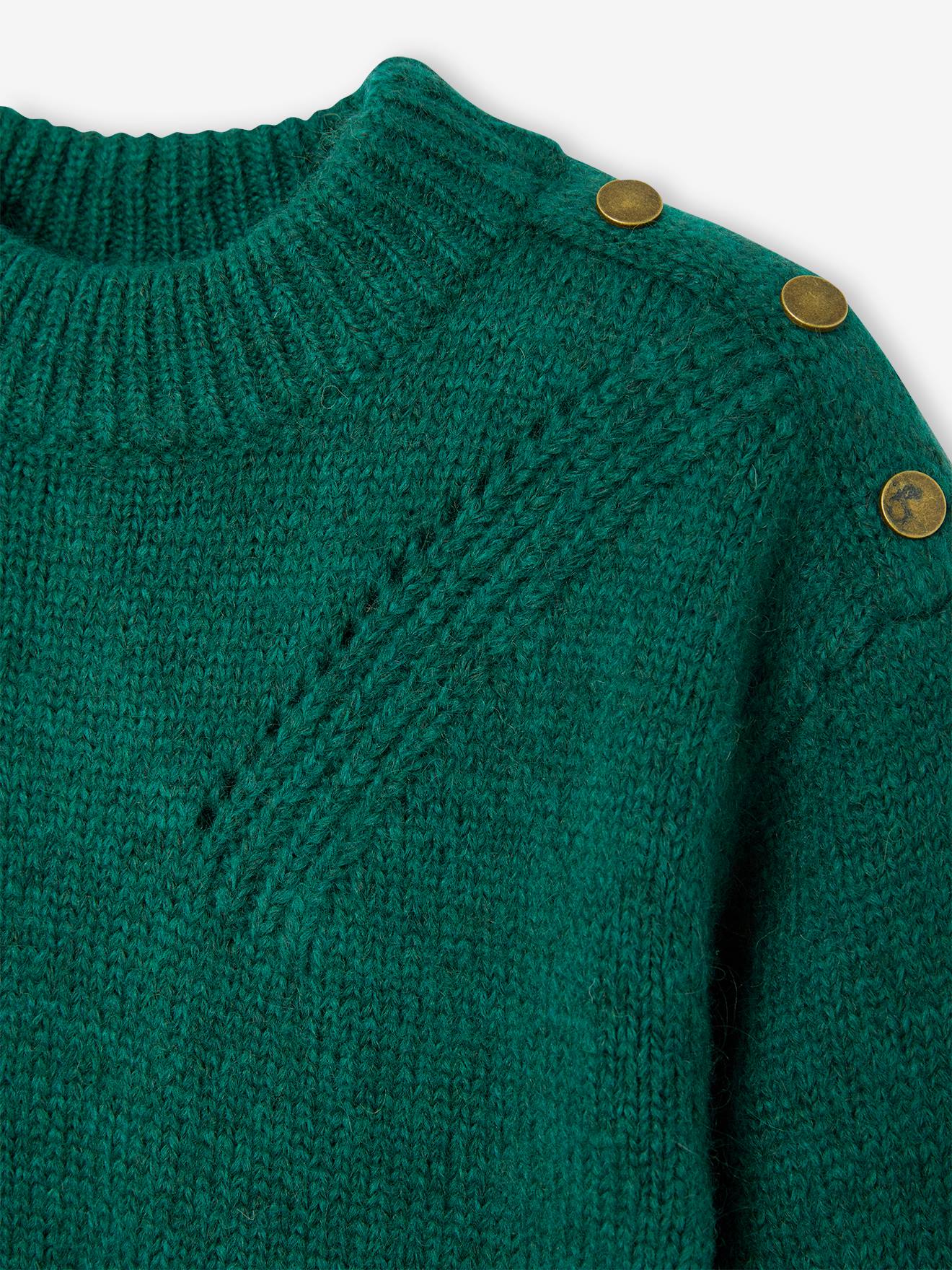 Vertbaudet Mädchen Strickkleid - grün