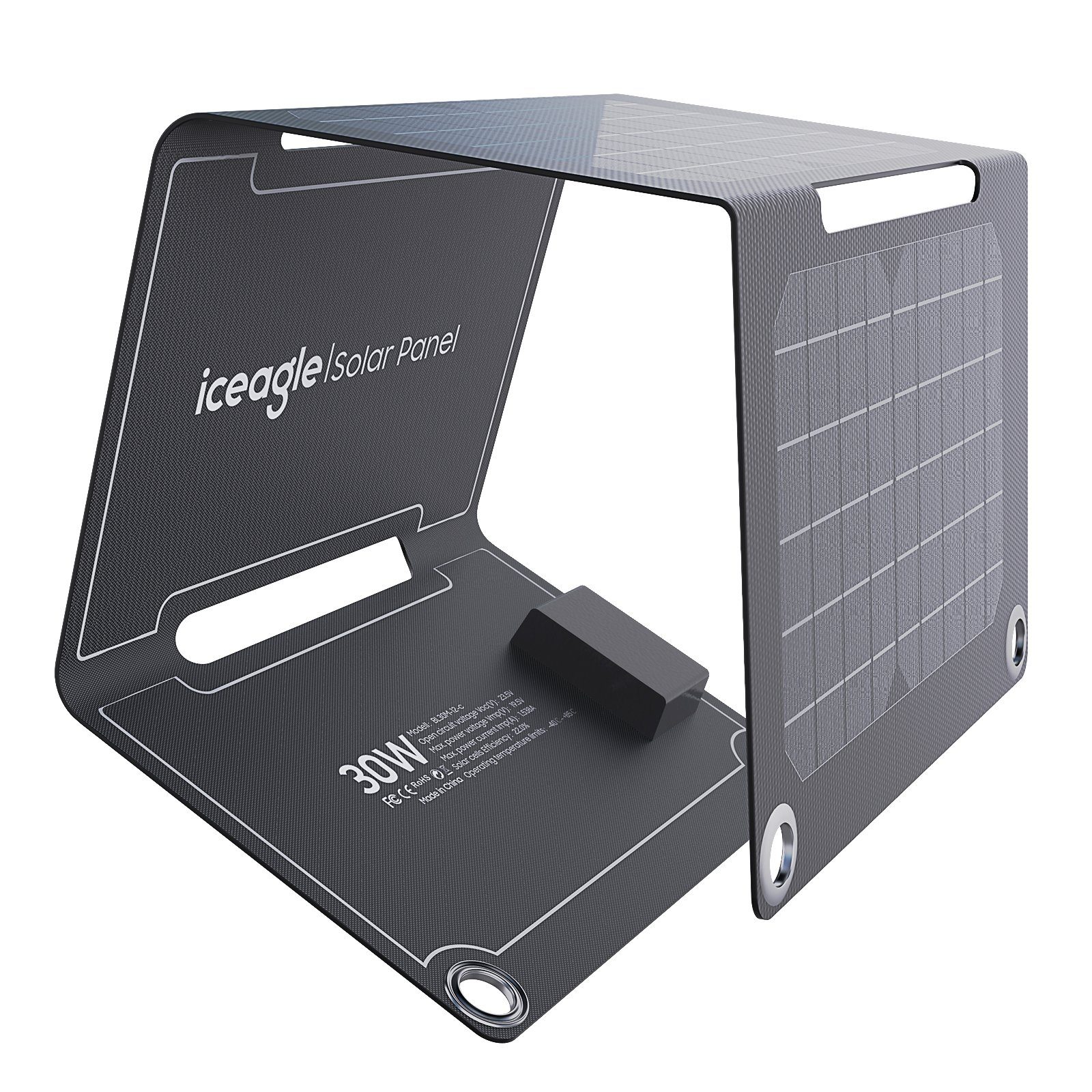 iceagle Solaranlage Solar Ladegerät 30W Faltbares Monokristalline Solarpanel