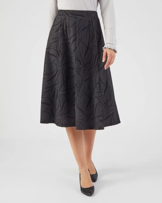 Jupe évasée maille jacquard
