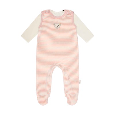 Set Strampler + T-Shirt langarm GOTS, rosa