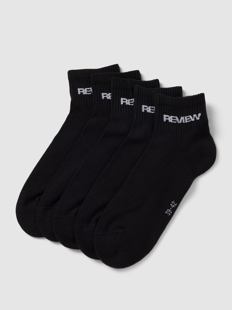 Socken mit Label-Print in schwarz