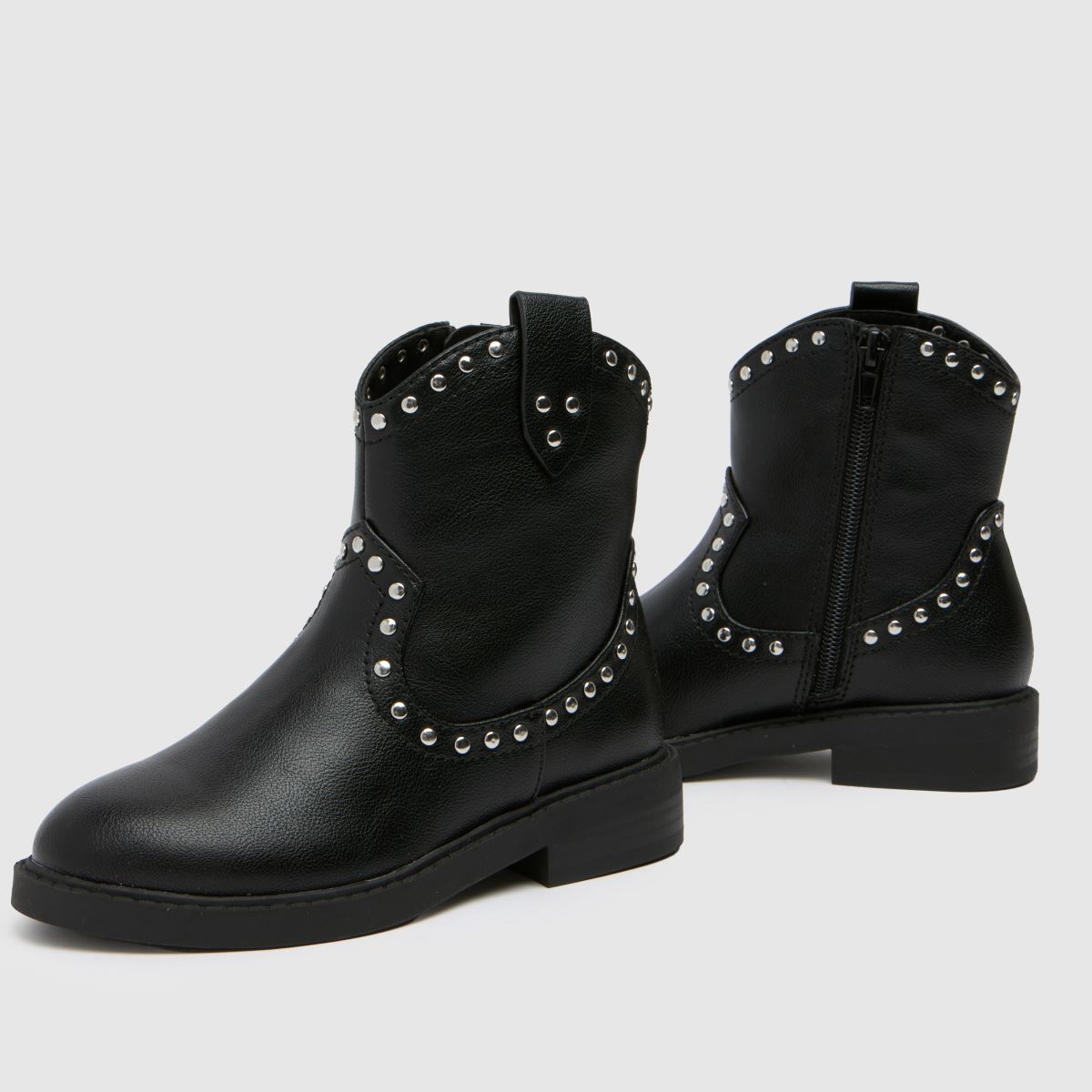 Schuh fekete kaktusz western lány junior csizma