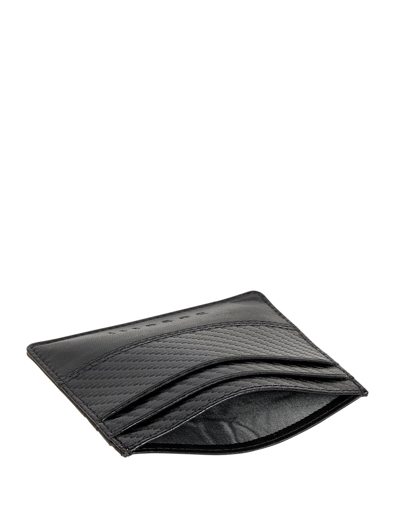 Kartenetui aus Leder Modell 'Comet' - RFID-blocking in schwarz