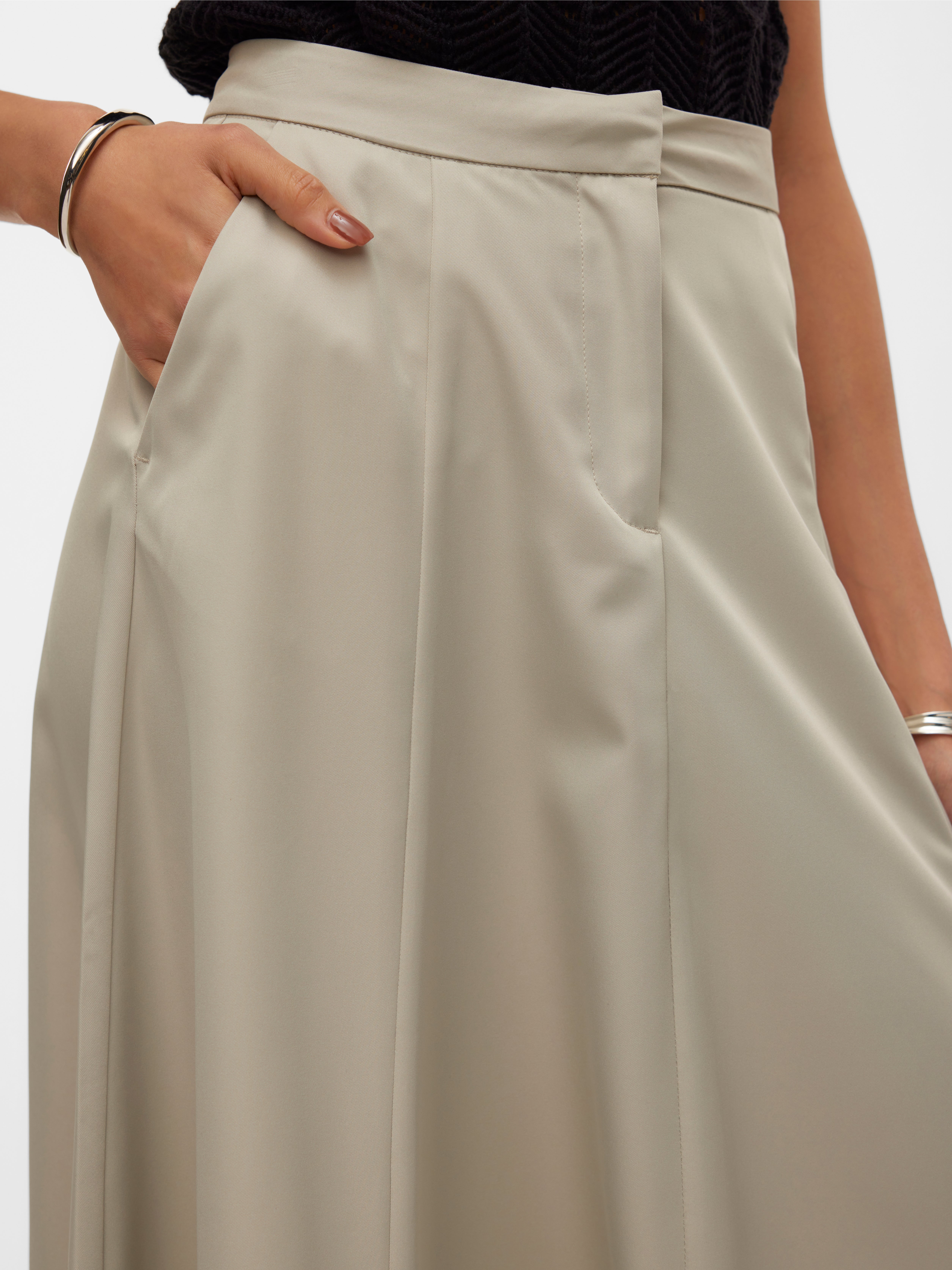 VMTARA Hohe Taille Langer Rock