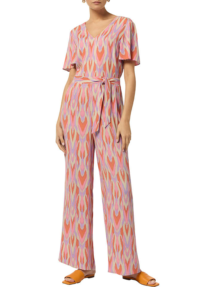 comma Jumpsuit in Lila/ Orange günstig kaufen
