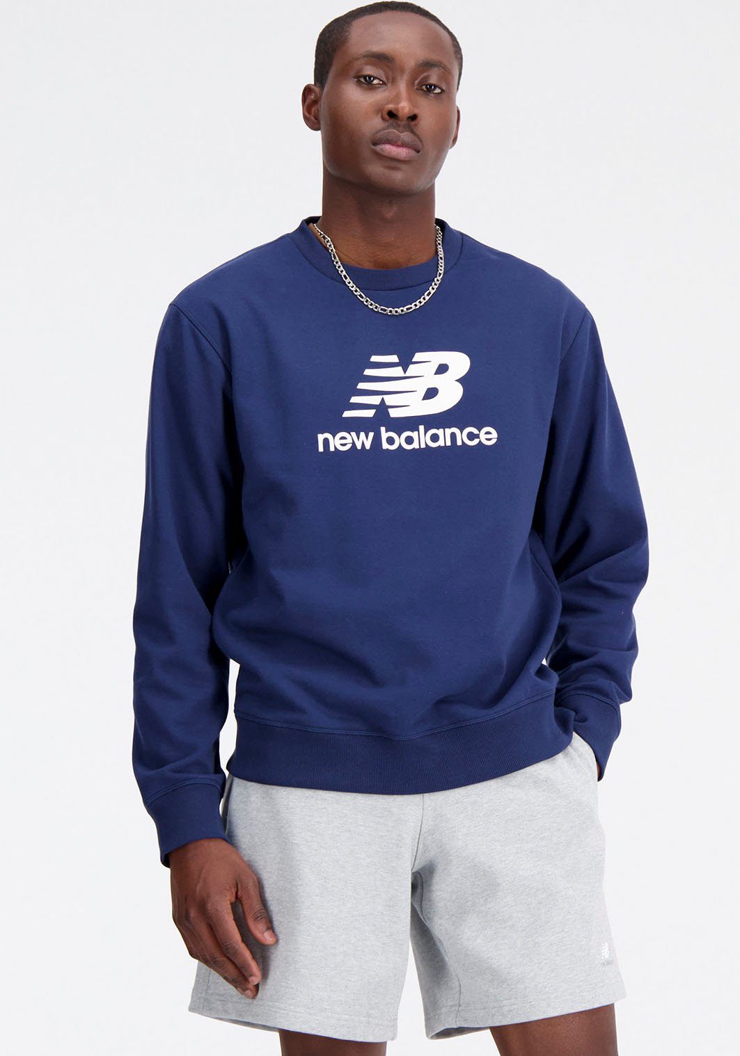 New Balance Sweatshirt NB ESSENTIALS STACKED LOGO FLEECE CREW