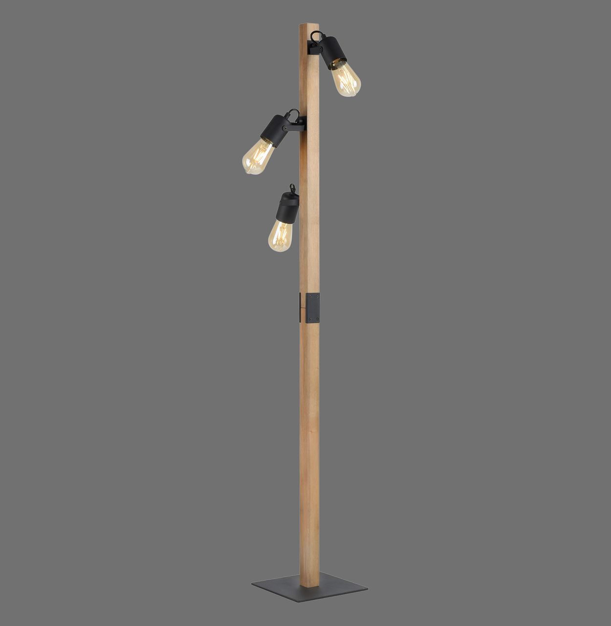 JUST LIGHT LeuchtenDirekt Stehleuchte CANOP,  3x E27 a max. 10W exkl., Materialmix, Innenleuchte, IP20