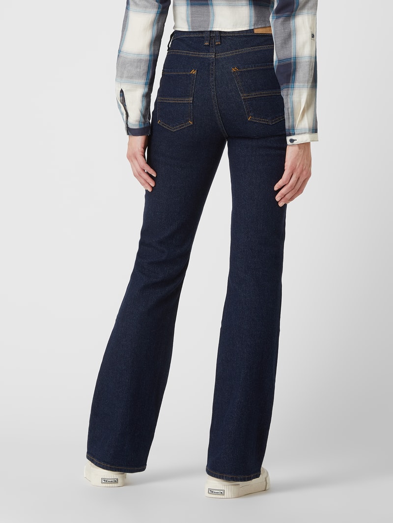 Bootcut Jeans mit Stretch-Anteil in dunkelblau