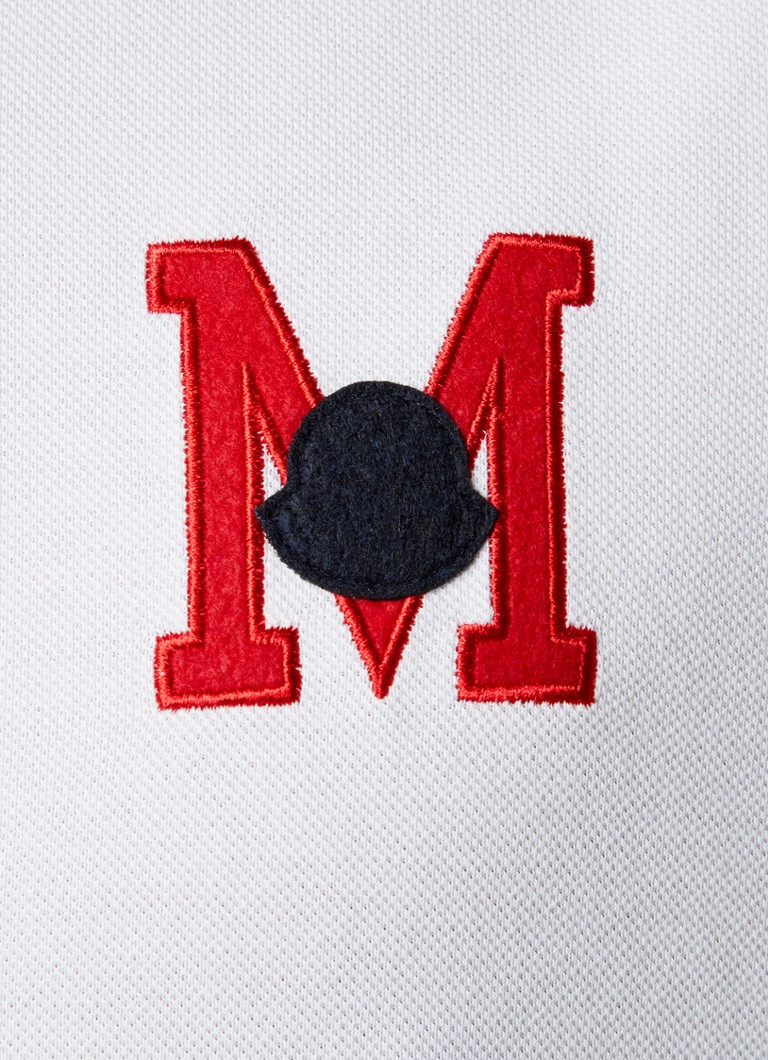 Polo Moncler de corte regular em algodão piqué com bordado do logotipo.