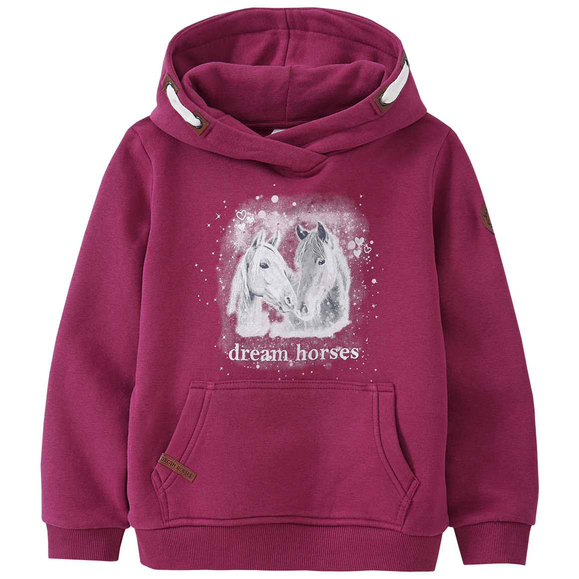 Mädchen Hoodie mit Pferde-Print