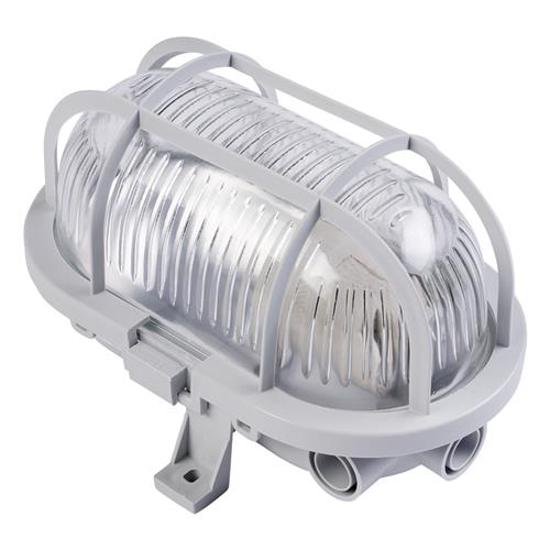 Eurolux 66.023.02 Gradbena svetilka LED Bulleye 60-P - siva - E27 - plastično ohišje s plastično žično kletko