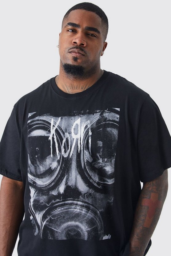 Plus T-Shirt mit lizenziertem Korn Print