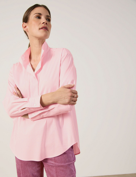 Gestreifte Bluse mit Quetschfalte