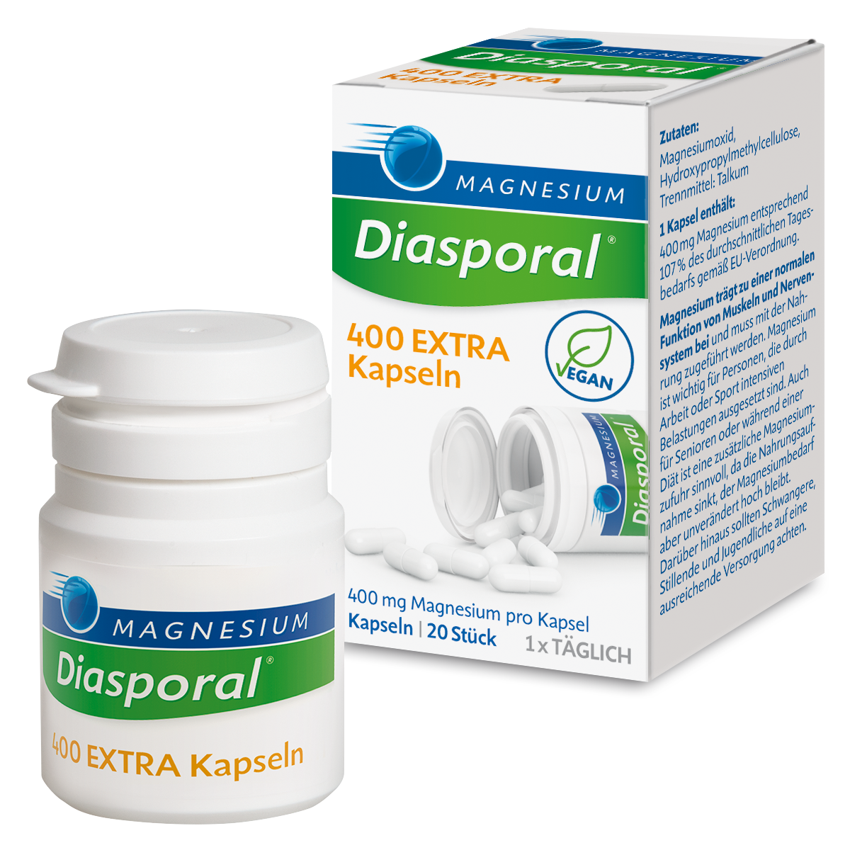 MAGNESIUM DIASPORAL 400 Extra Kapseln