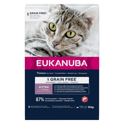 4 kg gratis! 2 x 10 kg Eukanuba Grain Free Reich an Lachs
