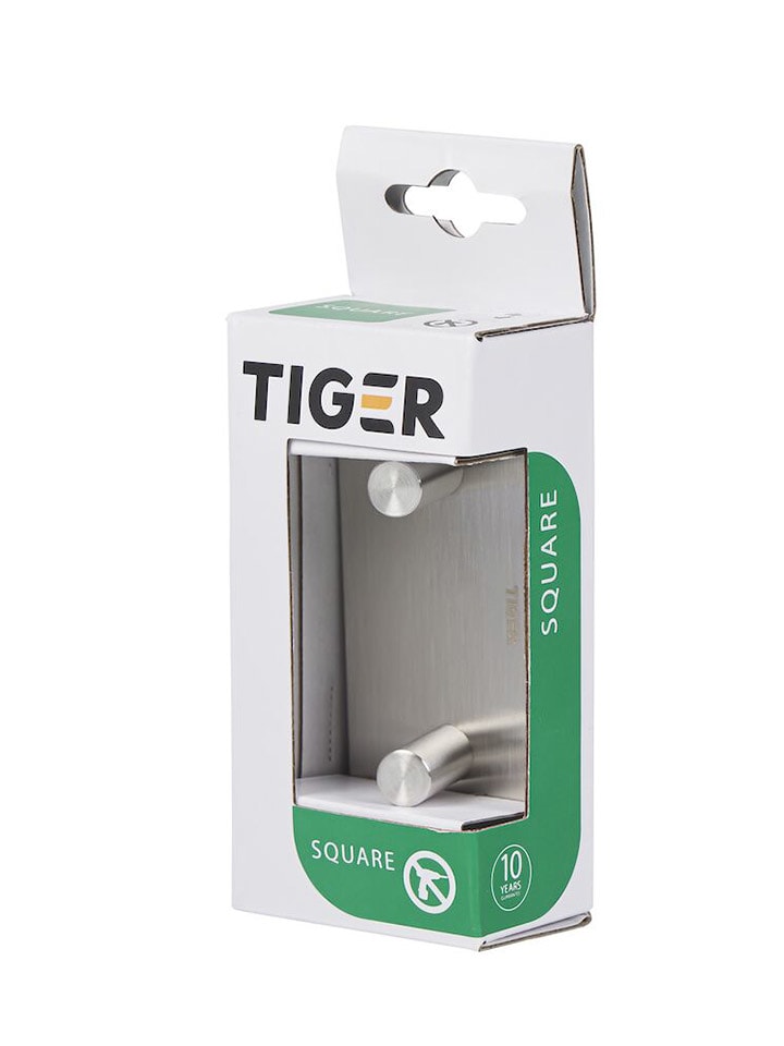 Tiger Handtuchhaken ''Square'' in Silber - (B)9,5 x (H)4,5 x (T)2,7 cm günstig kaufen onesize