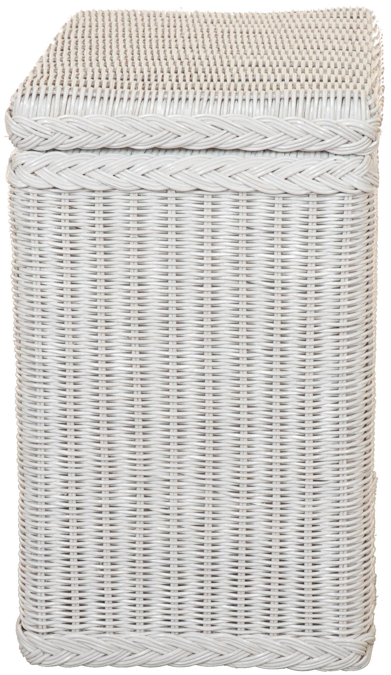 Krines Home Wäschekorb Rattan Wäschebox mit Deckel Wäschetruhe Wäschekorb Wäschesammler, mit Inlett Korb zur Aufbewahrung