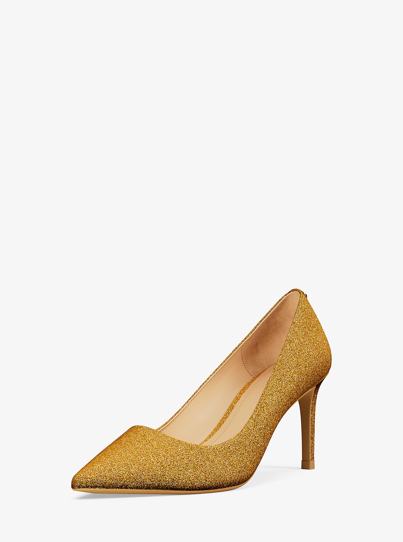 Alina Glitterpyntet Lærpumps - BRONSE