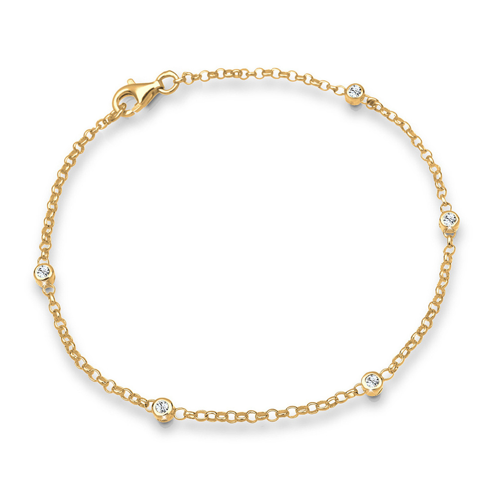 Elli Elli Bracelet Femme Modernes et Élegante avec Cristaux en Argent Sterling 925 Bracelet