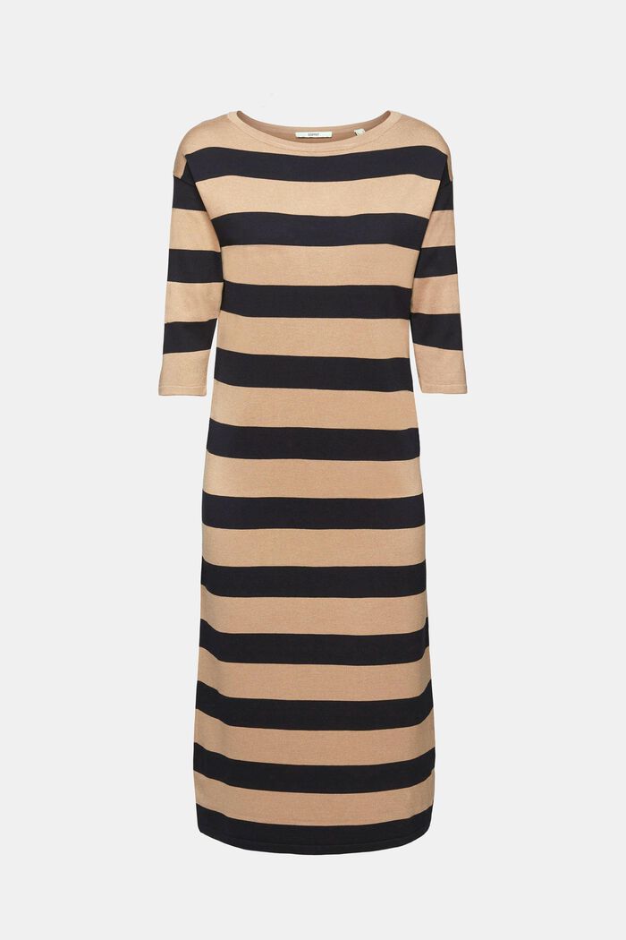Midikleid aus gestreiftem Jersey
