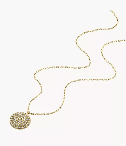 Fossil Kette Sadie Glitz Disc Edelstahl goldfarben