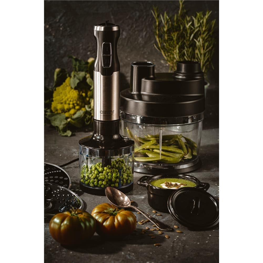 Camry Handmixer CR 4623, 1600 Watt, 2,0 Liter, Multifunktions-Mixer-Set, aus Edelstahl