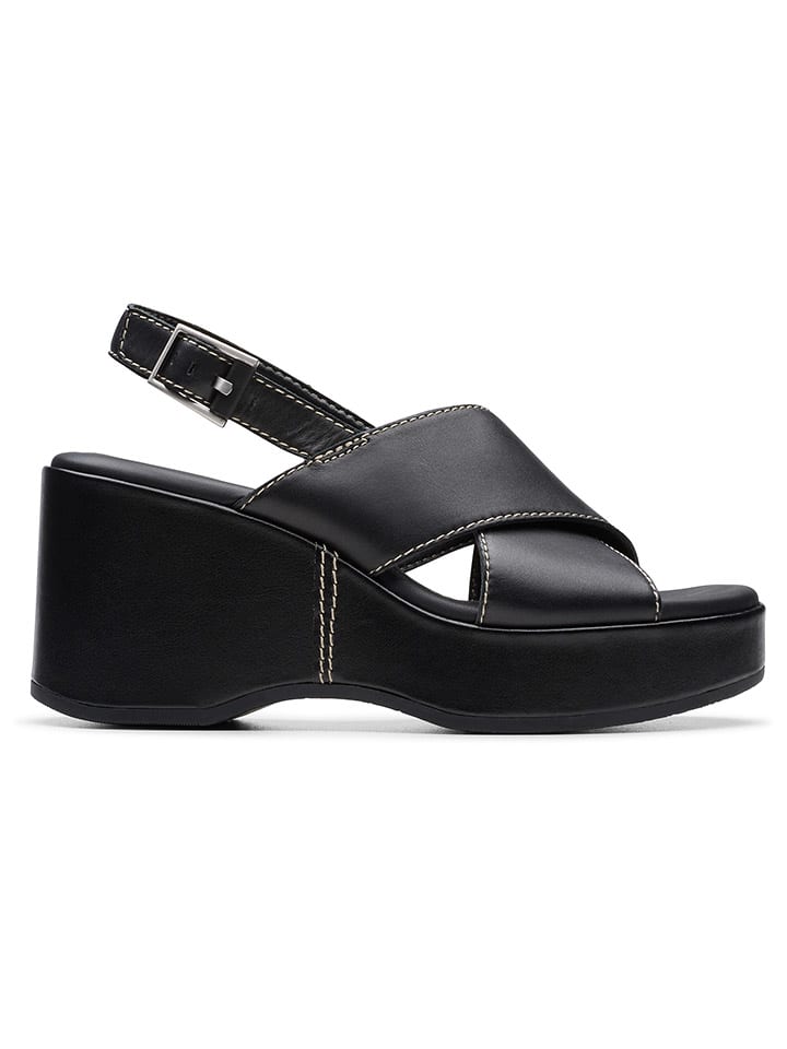 Clarks Leder-Keilsandaletten 
