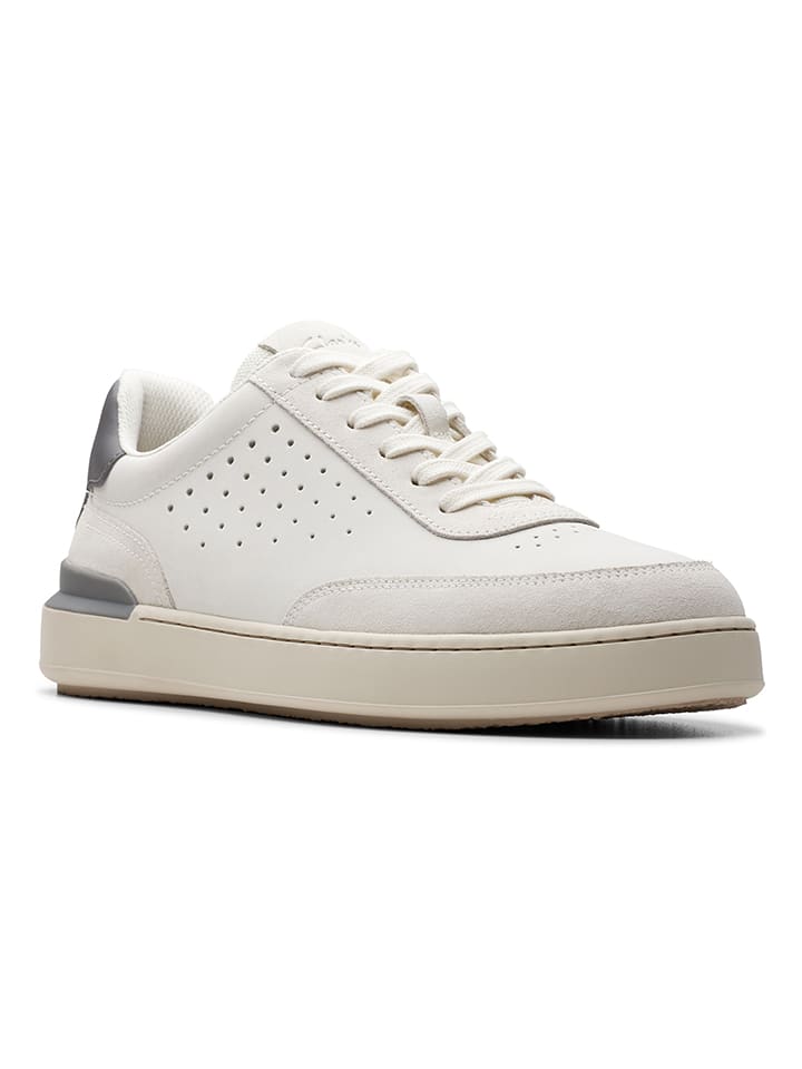 Clarks Leder-Sneakers ''Courtlite Run'' in Weiß günstig kaufen