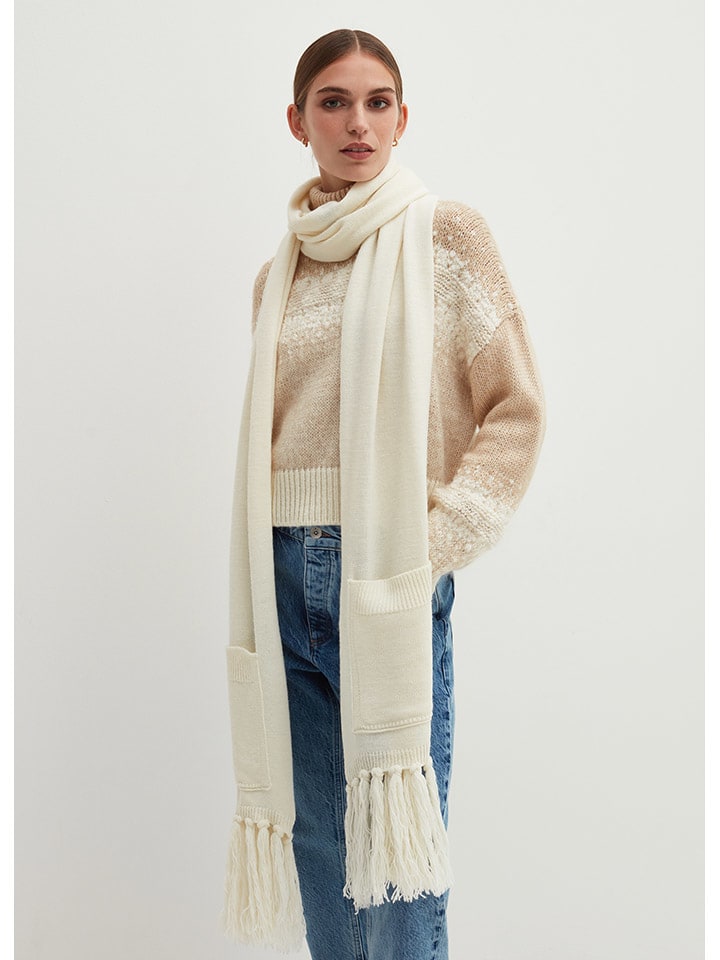 STEFANEL Schal in Creme - (L)230 x (B)18 cm günstig kaufen onesize