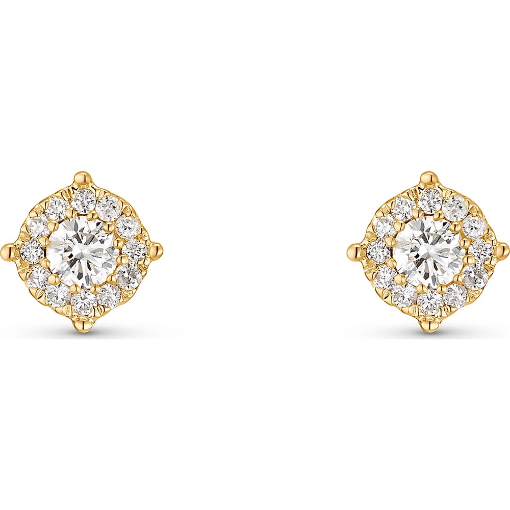 Valeria Boucles d'oreilles à fermoir à poussette 375 Or jaune Boucles d'oreilles