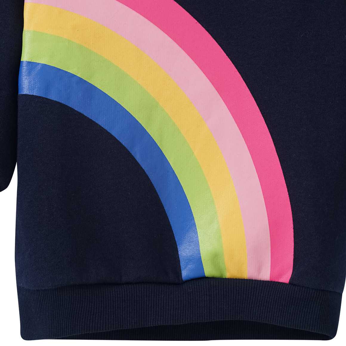 Mädchen Hoodie mit Regenbogen-Print