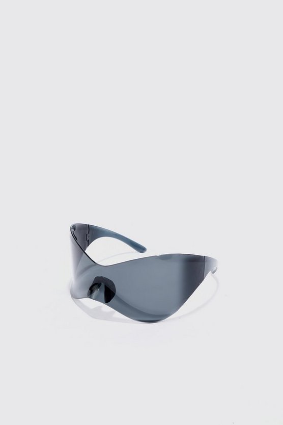 Rahmenlose Racer-Sonnenbrille aus Plastik