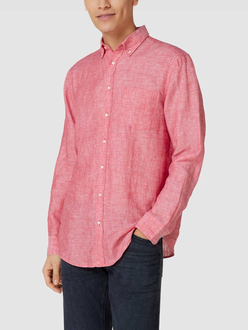Freizeithemd mit Button-Down-Kragen in rot