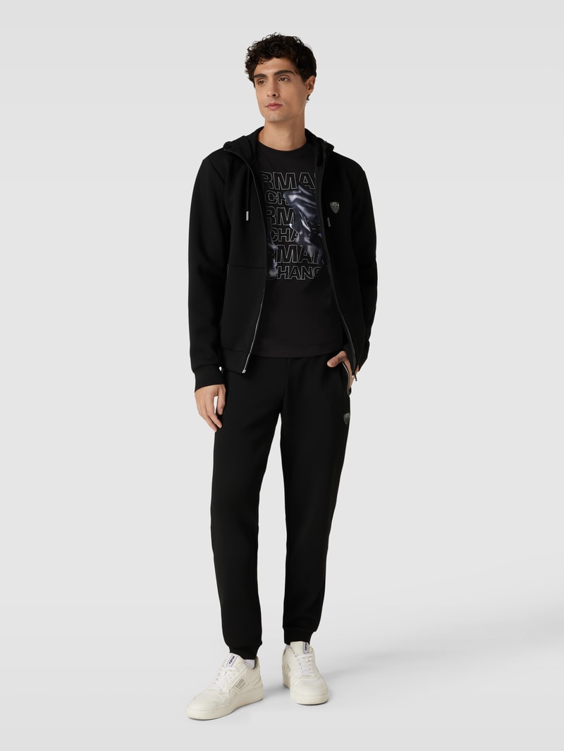 T-Shirt mit Label-Motiv-Print Modell 'Watercapsule' in schwarz