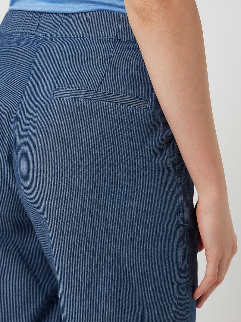 Bermudas aus Viskose in marineblau