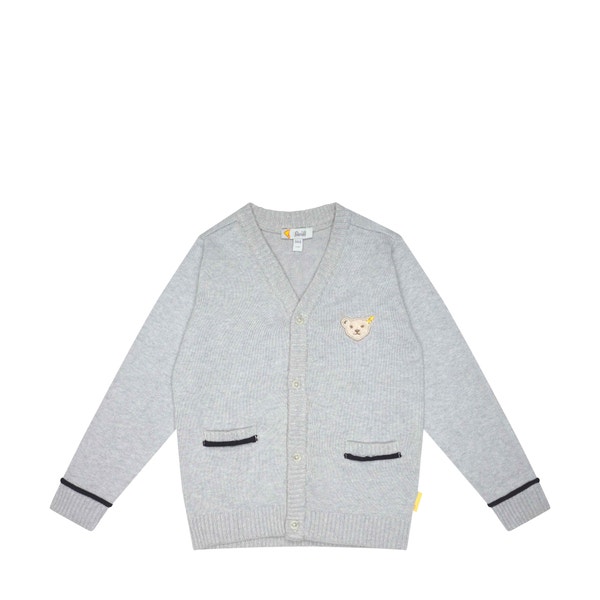 Strickjacke, hellgrau für Jungs