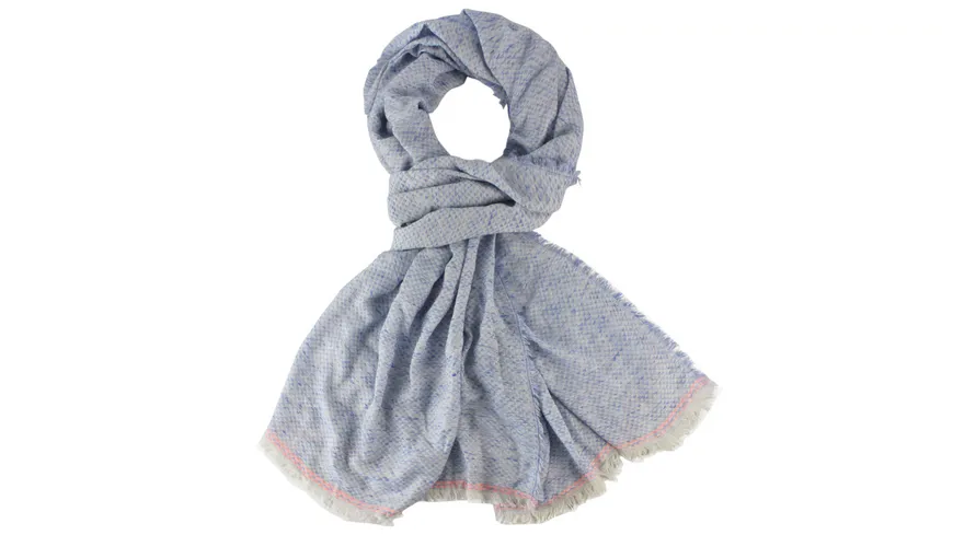Schal Struktur blue meliert