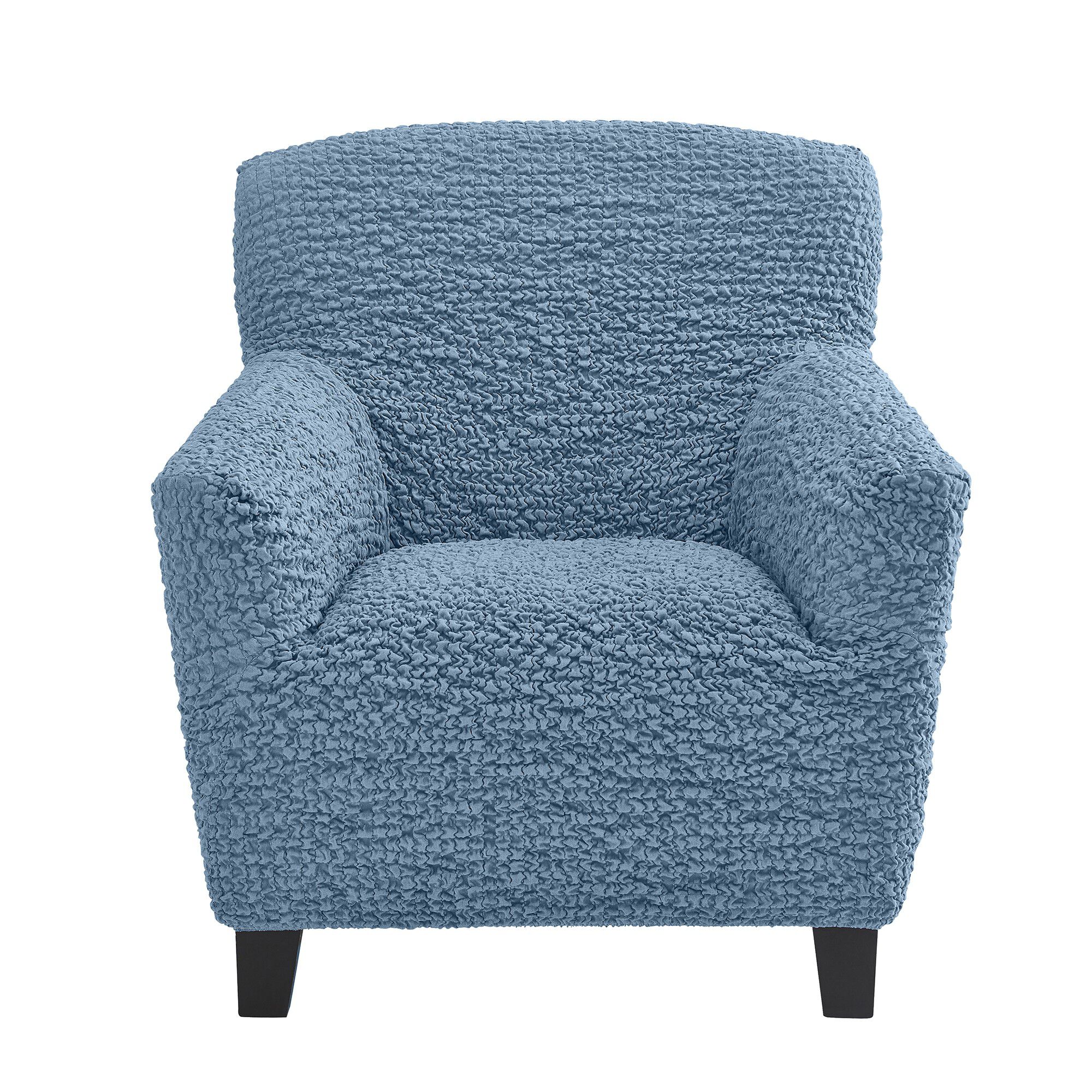 Housse gaufrée bi-extensible canapé fauteuil accoudoirs