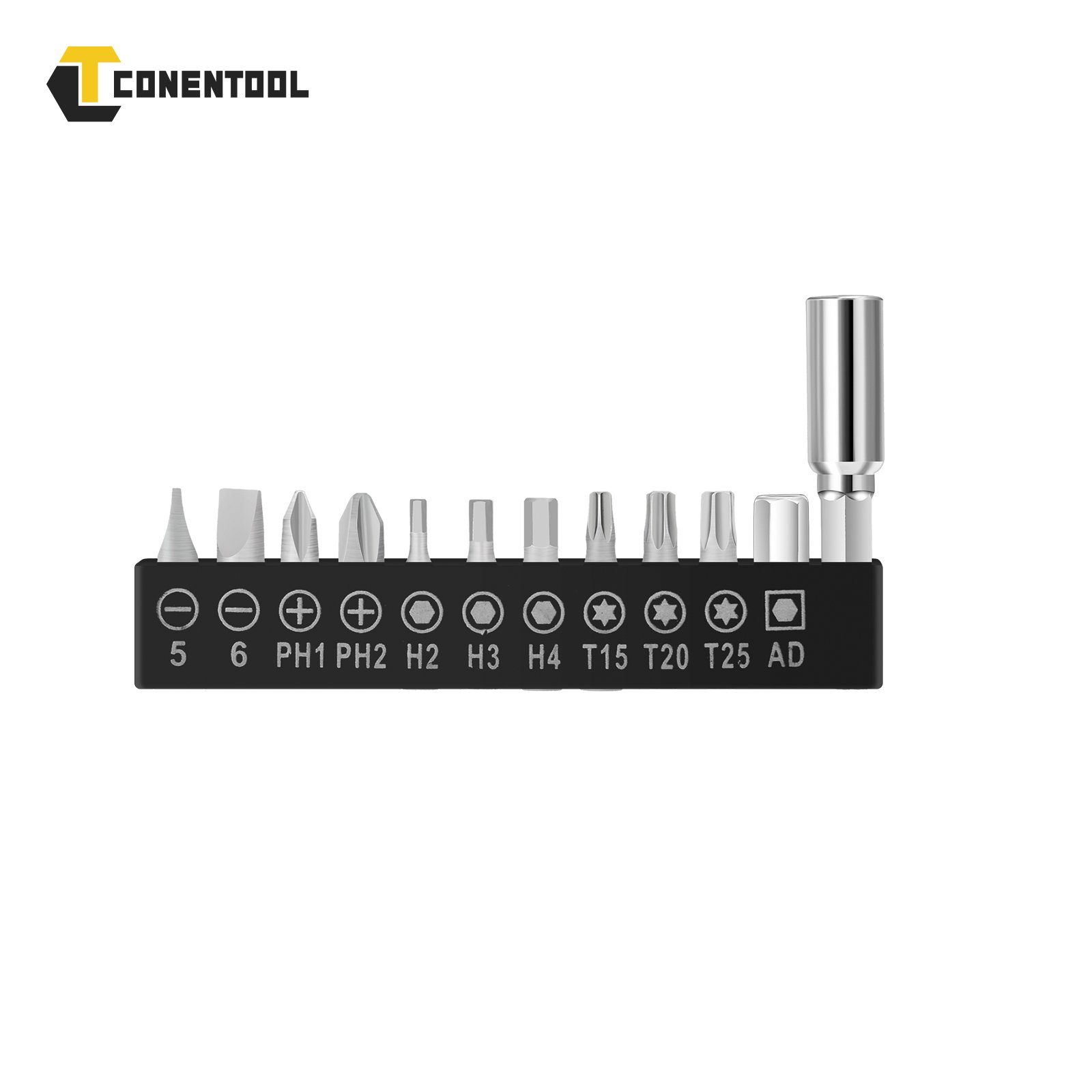 Ulife Akku-Schraubendreher CONENTOOL Bohrschrauber, 1350,00 U/min, 42,00 Nm, (Set, Aufbewahrungskoffer, Ladegerät, 2×Akku, Bit-Set), mit LED-Licht
