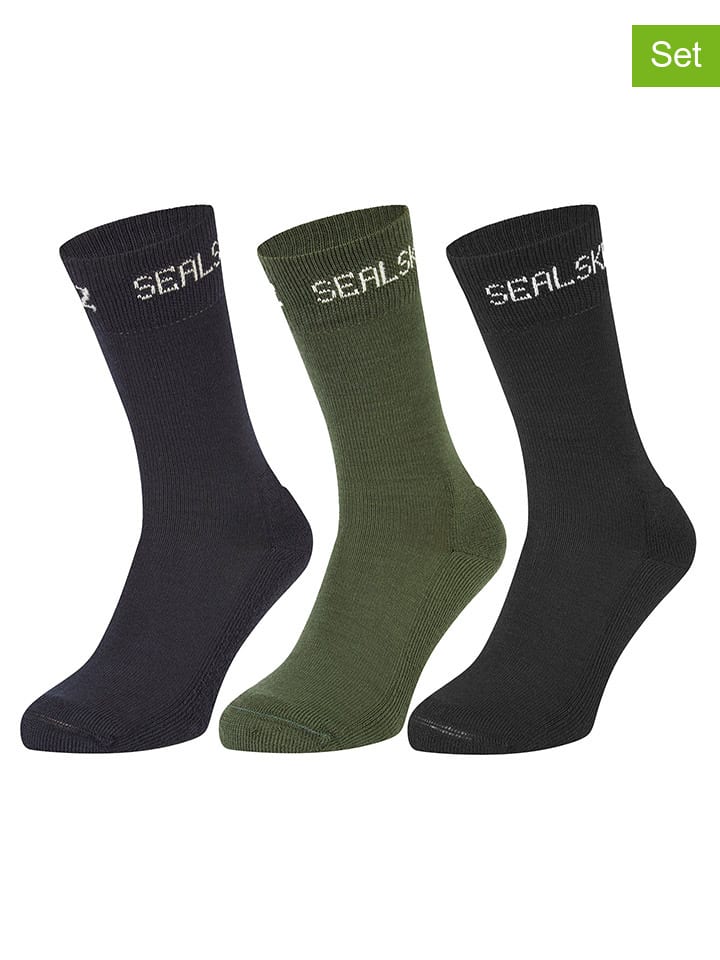 SEALSKINZ 3er-Set: Funktionssocken 