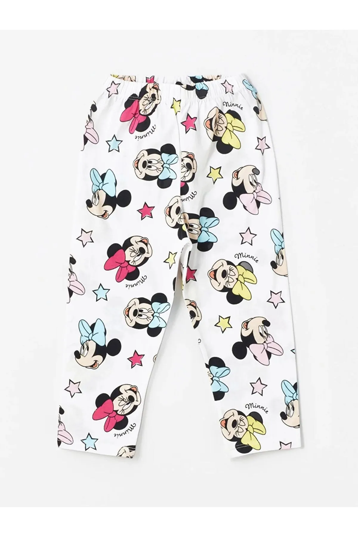 LC Waikiki  LCW Baby-Pyjama-Set mit Polo-Kragen und kurzen Ärmeln, Minnie Mouse-Aufdruck für Mädchen