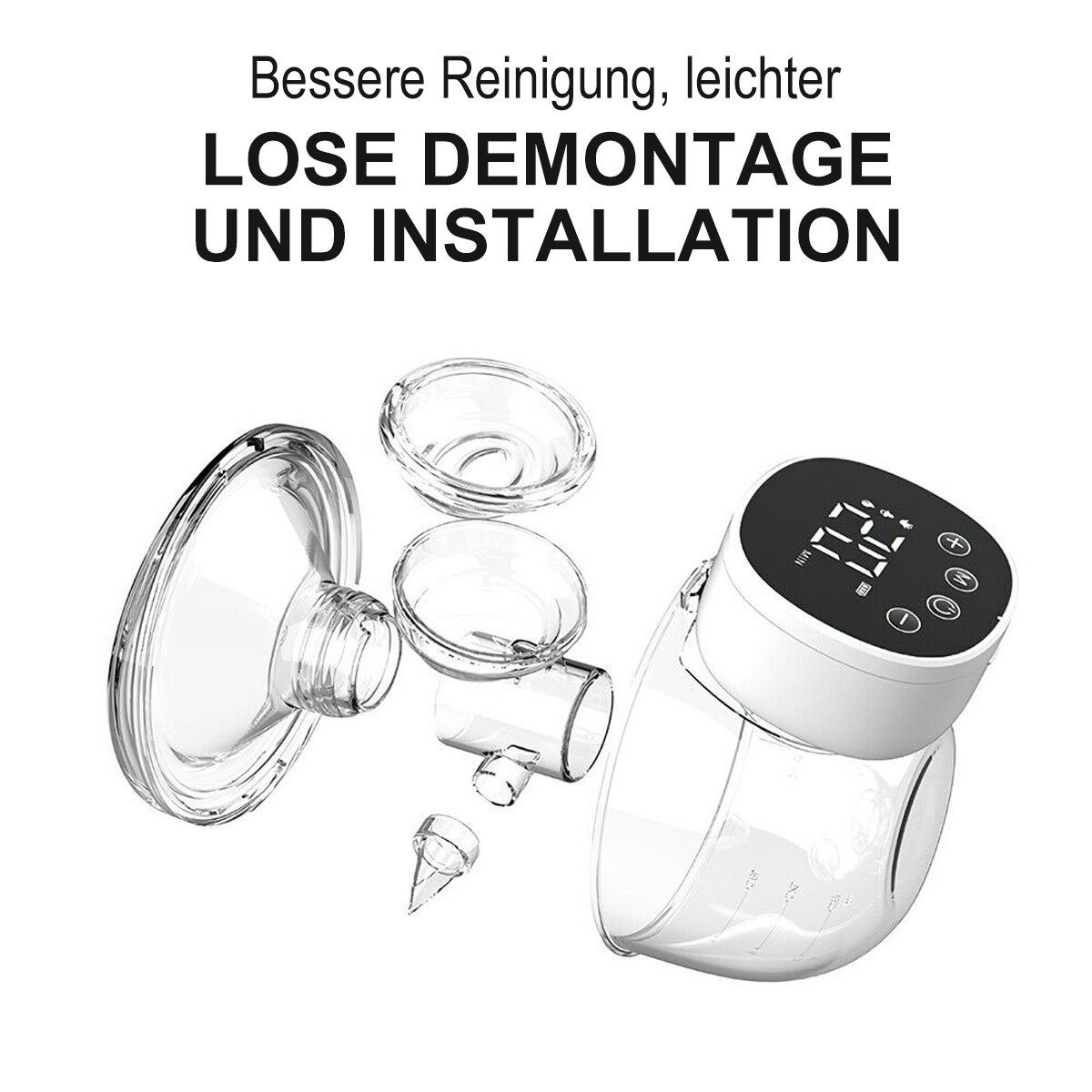 Yoyaxi Elektrische Milchpumpe Automatische Doppelmilchpumpe mit Stummschaltung, Elektrische Milchpumpe mit USB, Baby-Säuglingsernährung