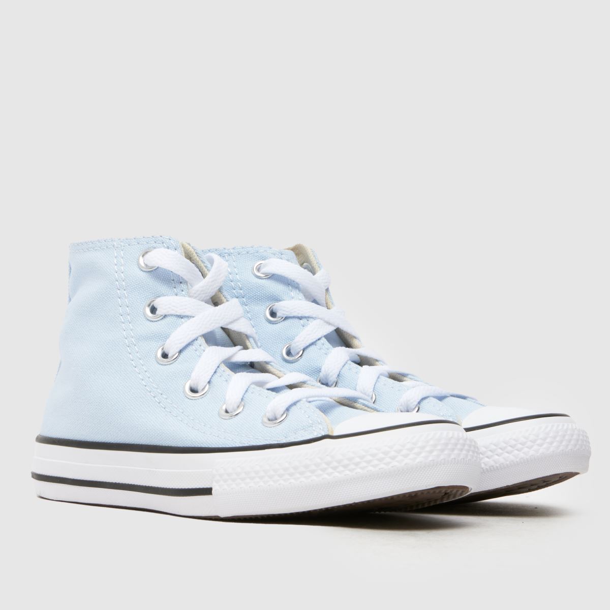 Converse ljusblå All Star Hi Junior-sneakers