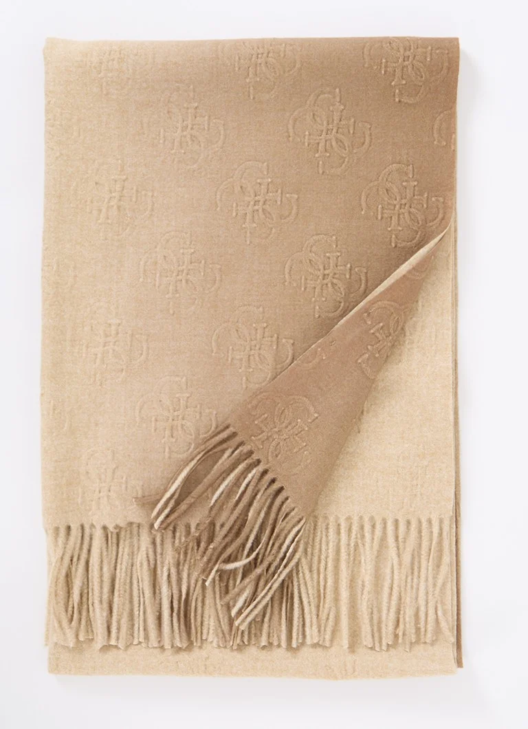 Eșarfă GUESS cu logo imprimat, 180 x 65 cm