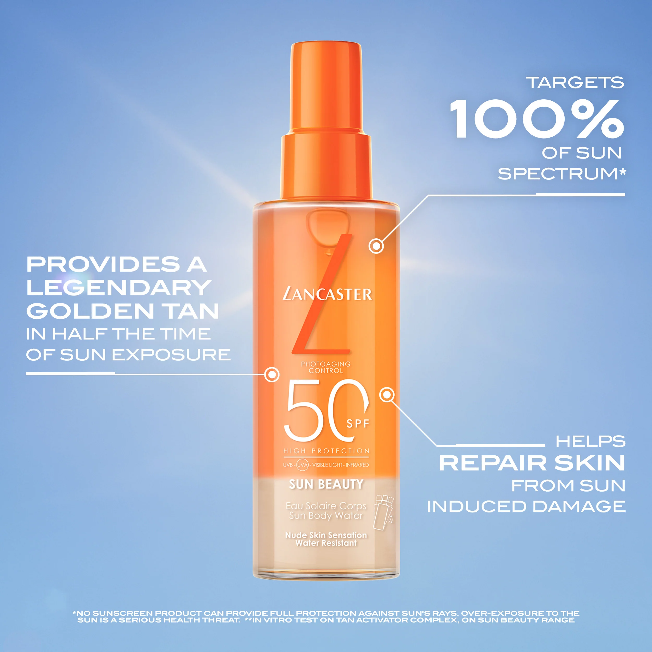 Sun Beauty Sun Protective Water SPF50 - High protection sun body spray.