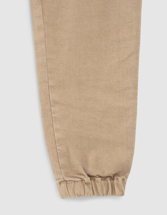 Pantalon BATTLE beige taille élastiquée garçon