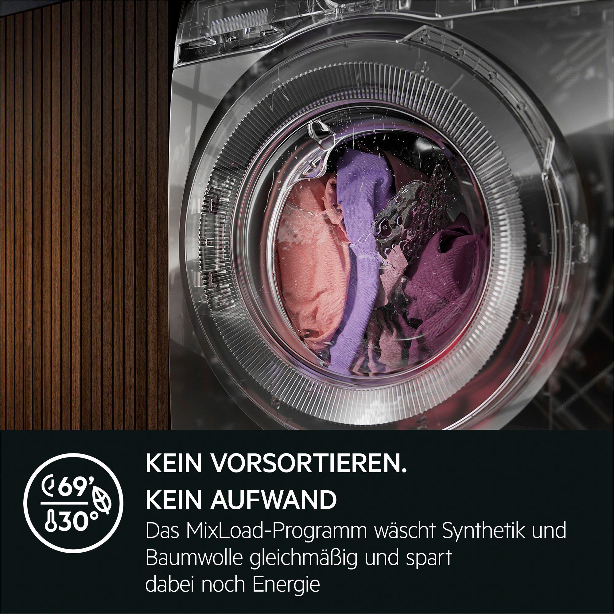 AEG Waschmaschine 6000 LR6F60400, 10 kg, 1400 U/min, ProSense® Mengenautomatik​ - spart bis 40% Zeit, Wasser und Energie